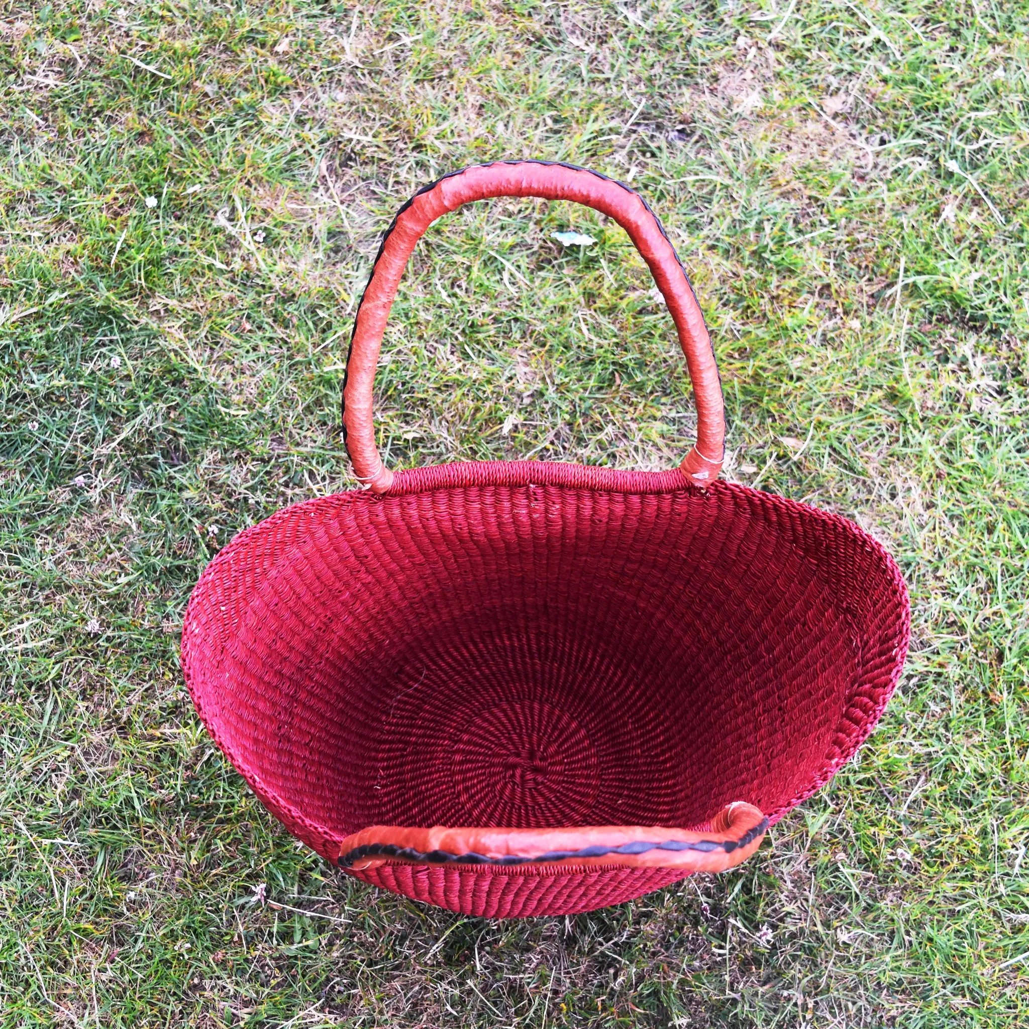 African Straw Basket - U Shopper Basket USB08