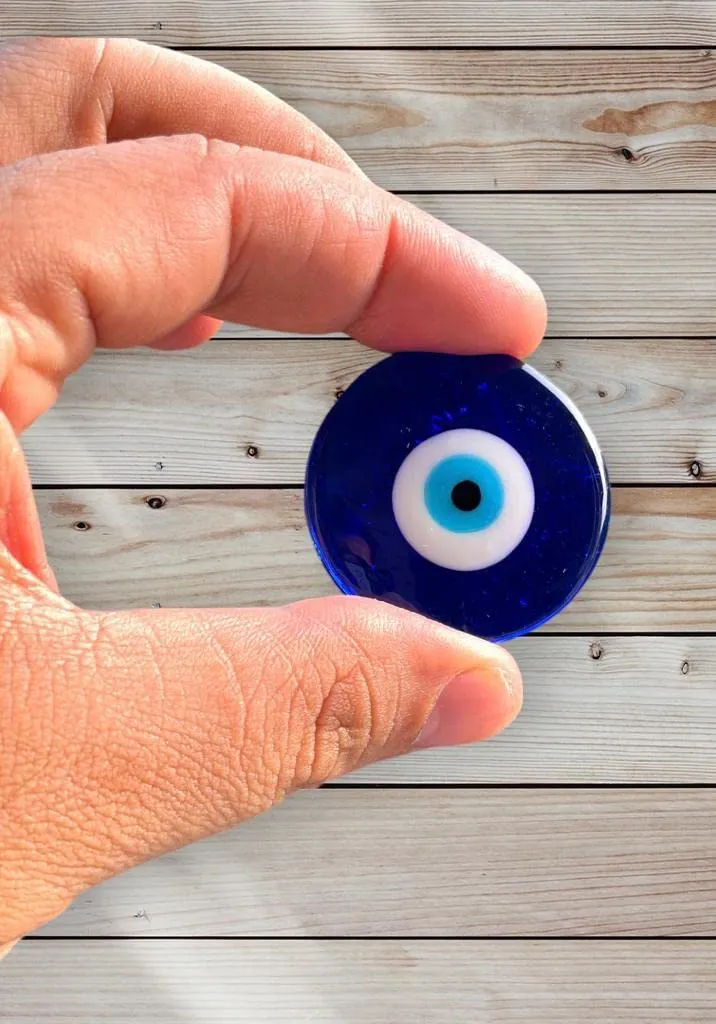 BLUE BEADS Home & Decor Magnets Multi Design Turkish Evil Eye Fridge Magnet Refrigerator Good Luck Sticker Decorative Things & Car Accessories (Any Design Pack of 5 Pcs Magnets)