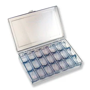 Bobbin Box holds 21 Bobbins in Clear Plastic