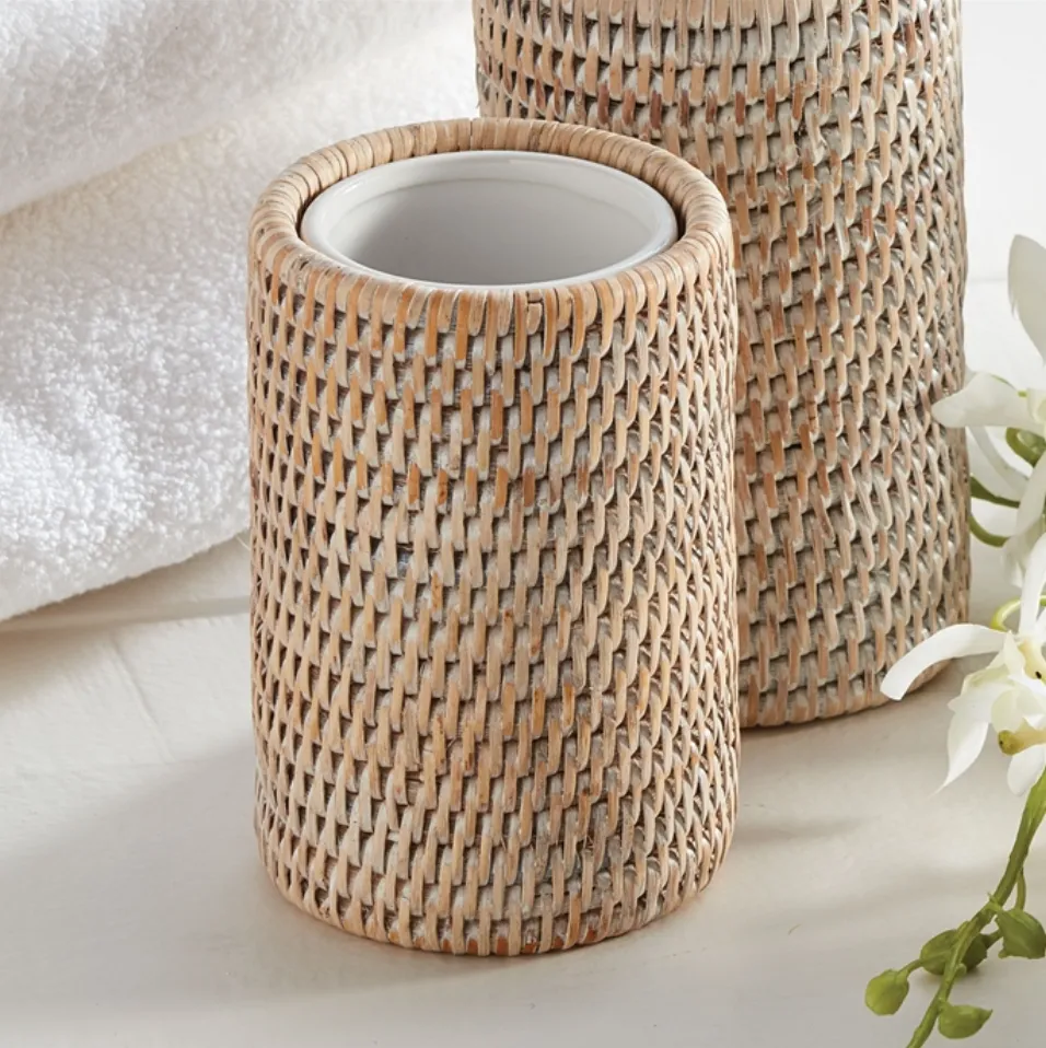 BURMA RATTAN TOOTHBRUSH HOLDER