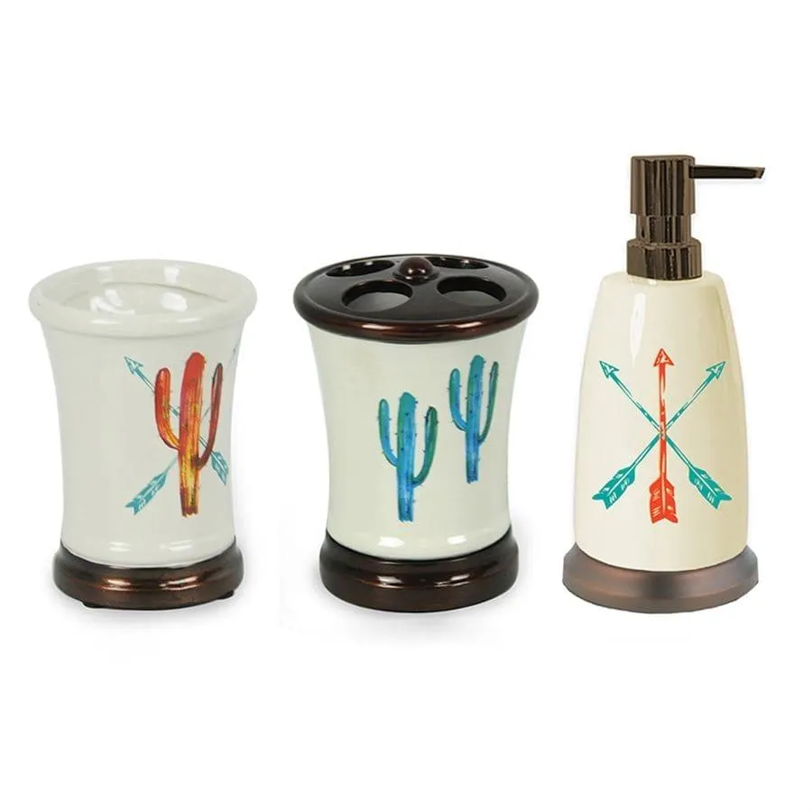 Cactus Ceramic Bathroom Set