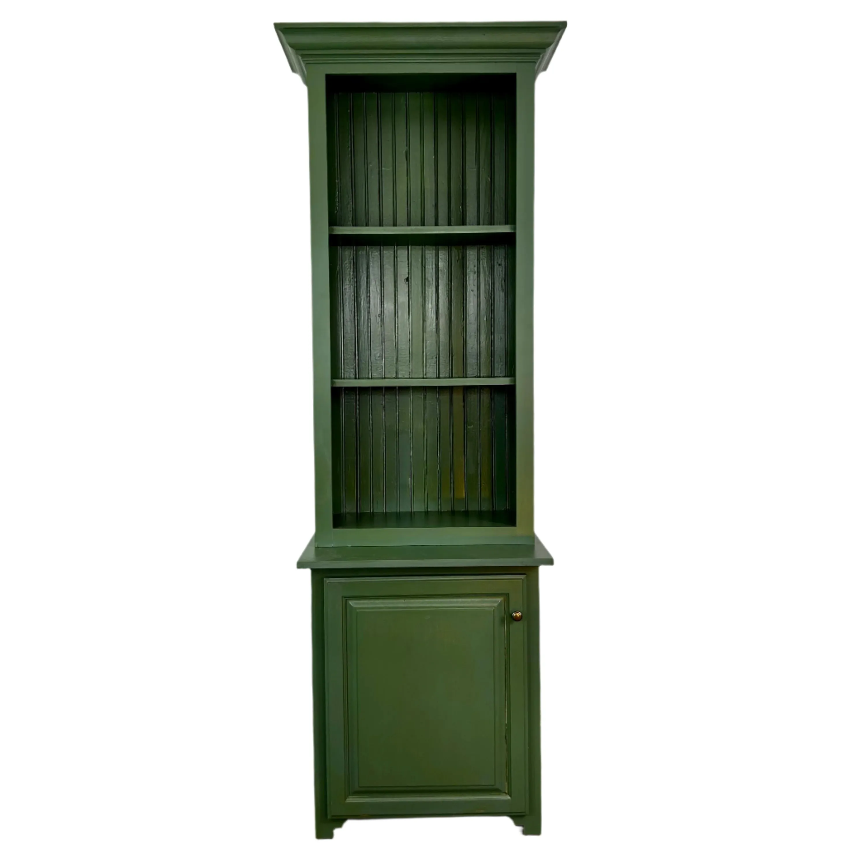 Canning Cabinet, Pantry, Two Piece, Colonial Style, Green