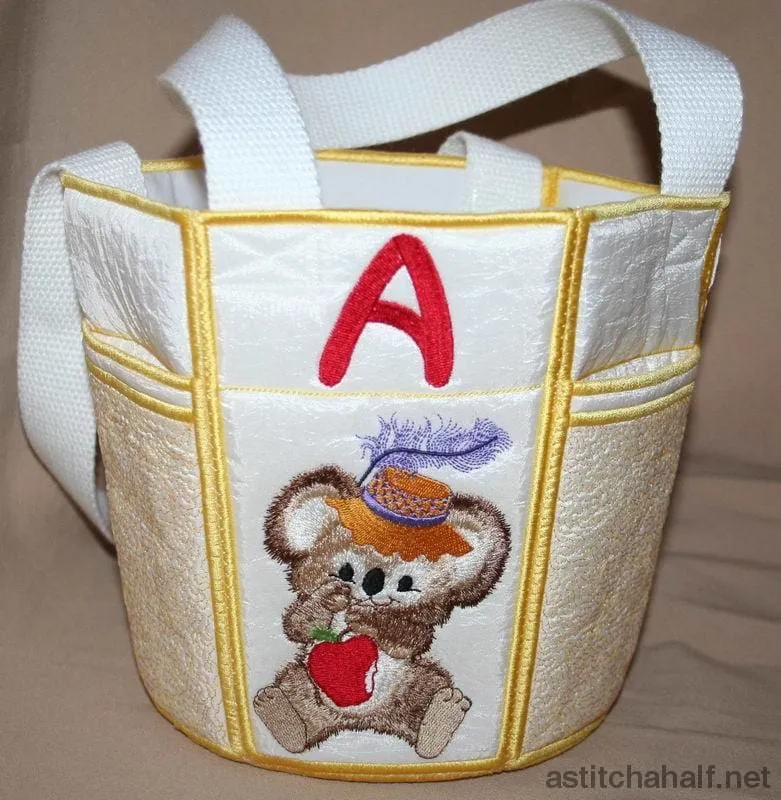 Fuzzy Bucket Tote ABC