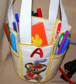 Fuzzy Bucket Tote ABC