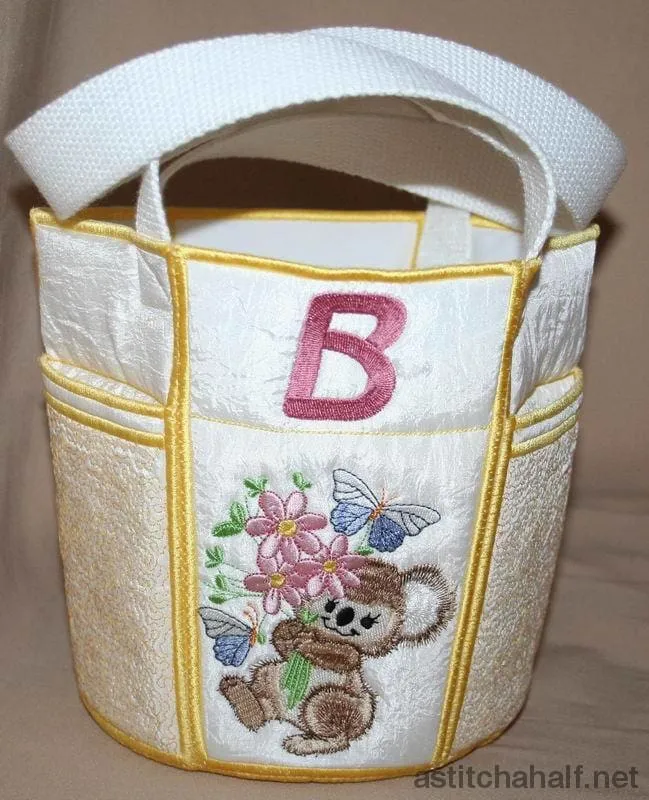 Fuzzy Bucket Tote ABC