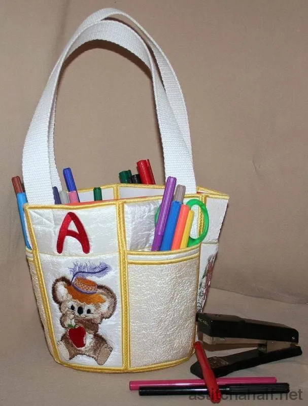 Fuzzy Bucket Tote ABC