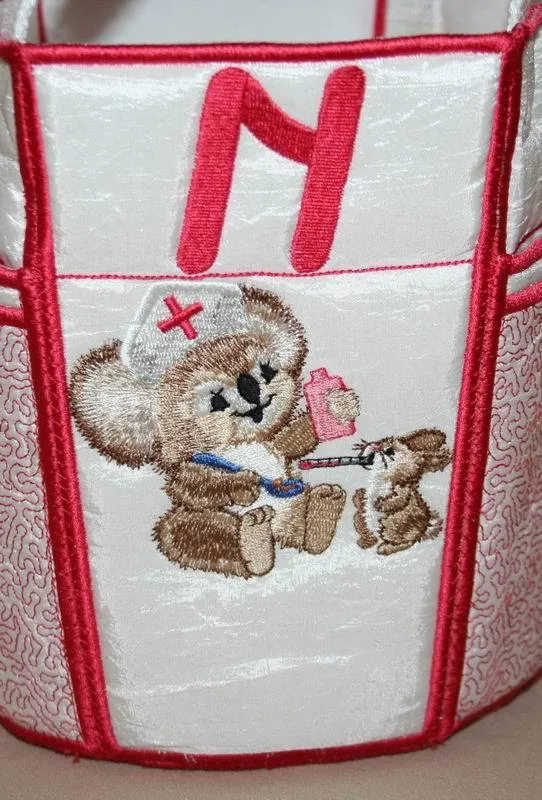 Fuzzy Bucket Tote M N O