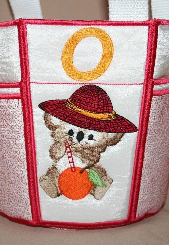 Fuzzy Bucket Tote M N O