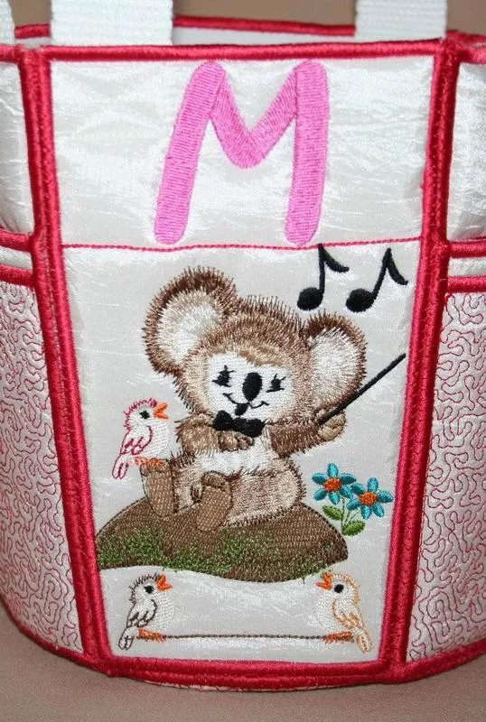 Fuzzy Bucket Tote M N O