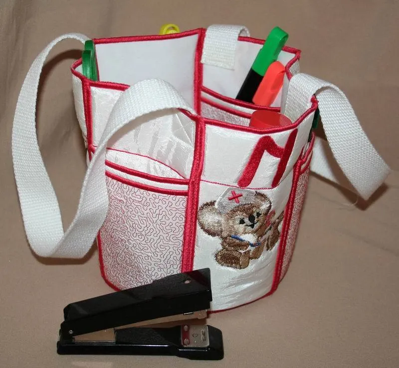 Fuzzy Bucket Tote M N O