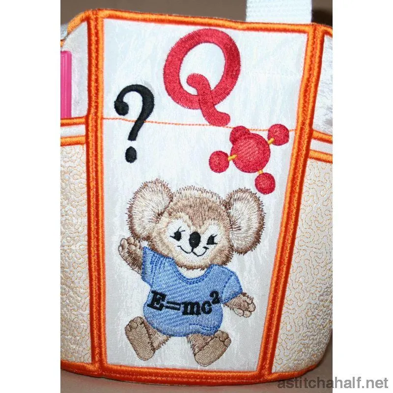 Fuzzy Bucket Tote P Q R