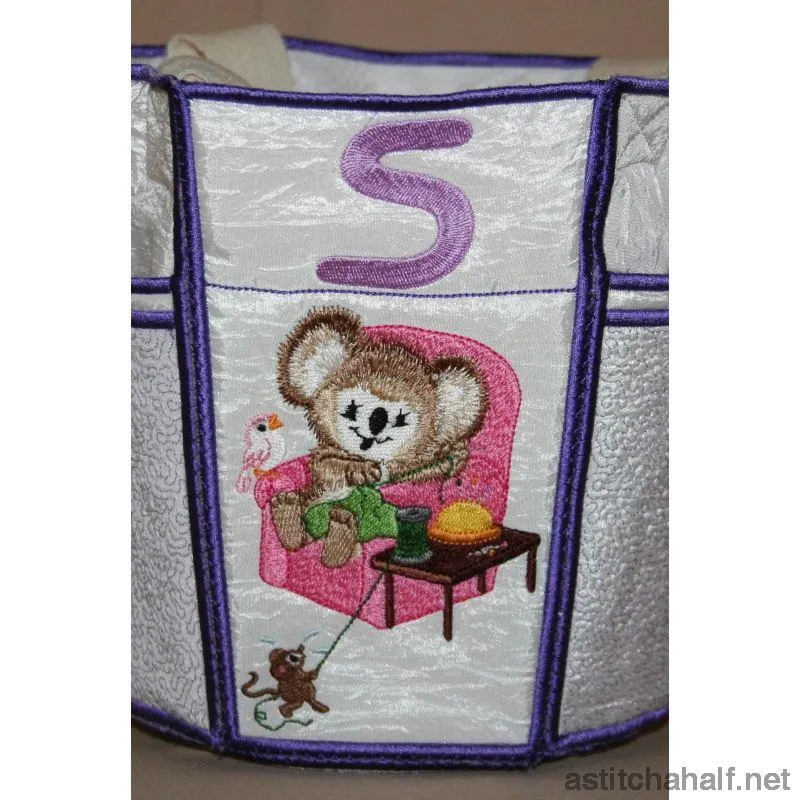 Fuzzy Bucket Tote S T U