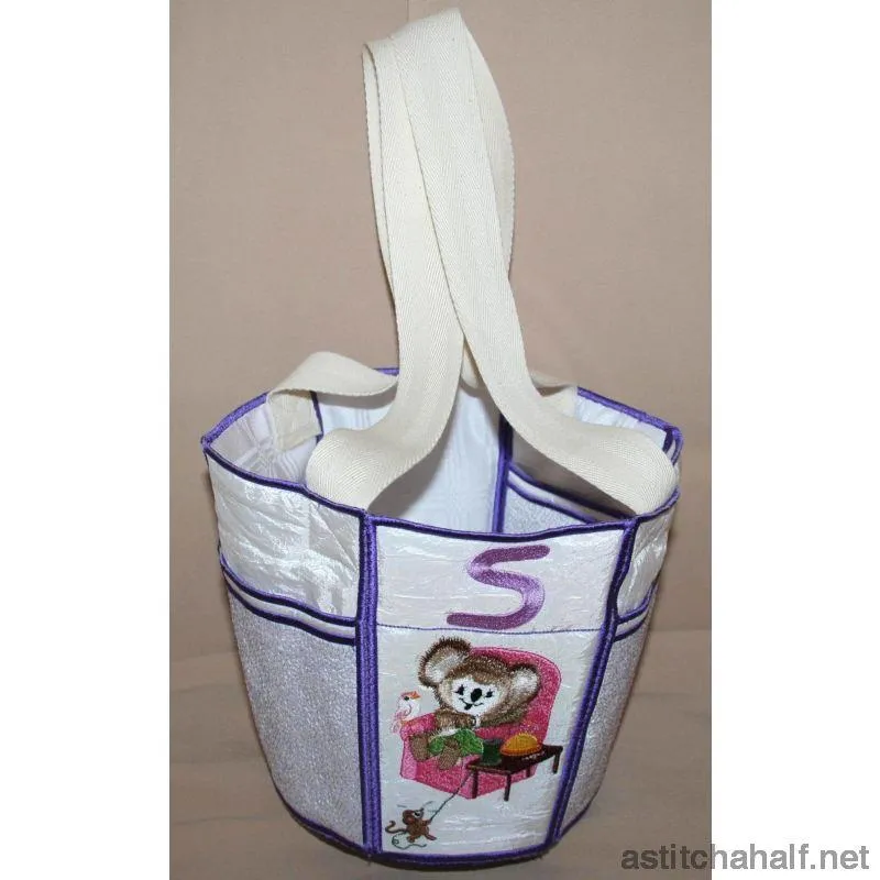 Fuzzy Bucket Tote S T U