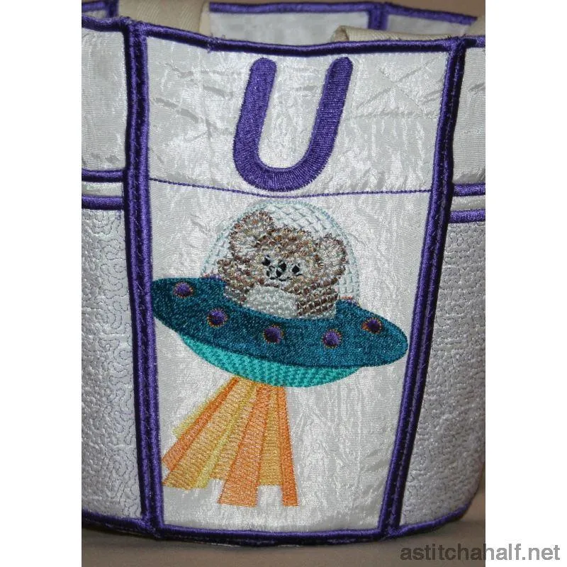 Fuzzy Bucket Tote S T U