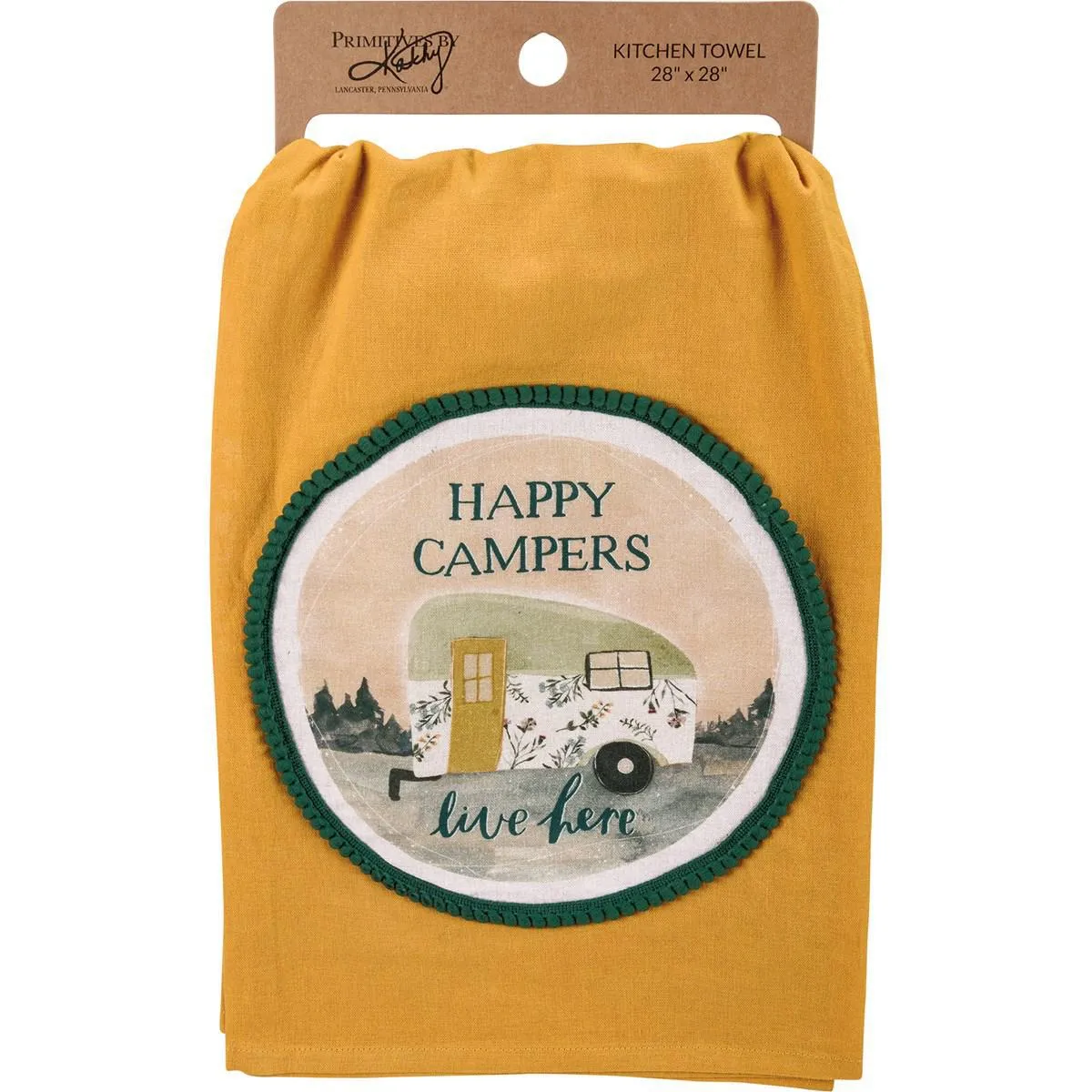 HAPPY CAMPERS LIVE HERE KITCHEN TOWEL