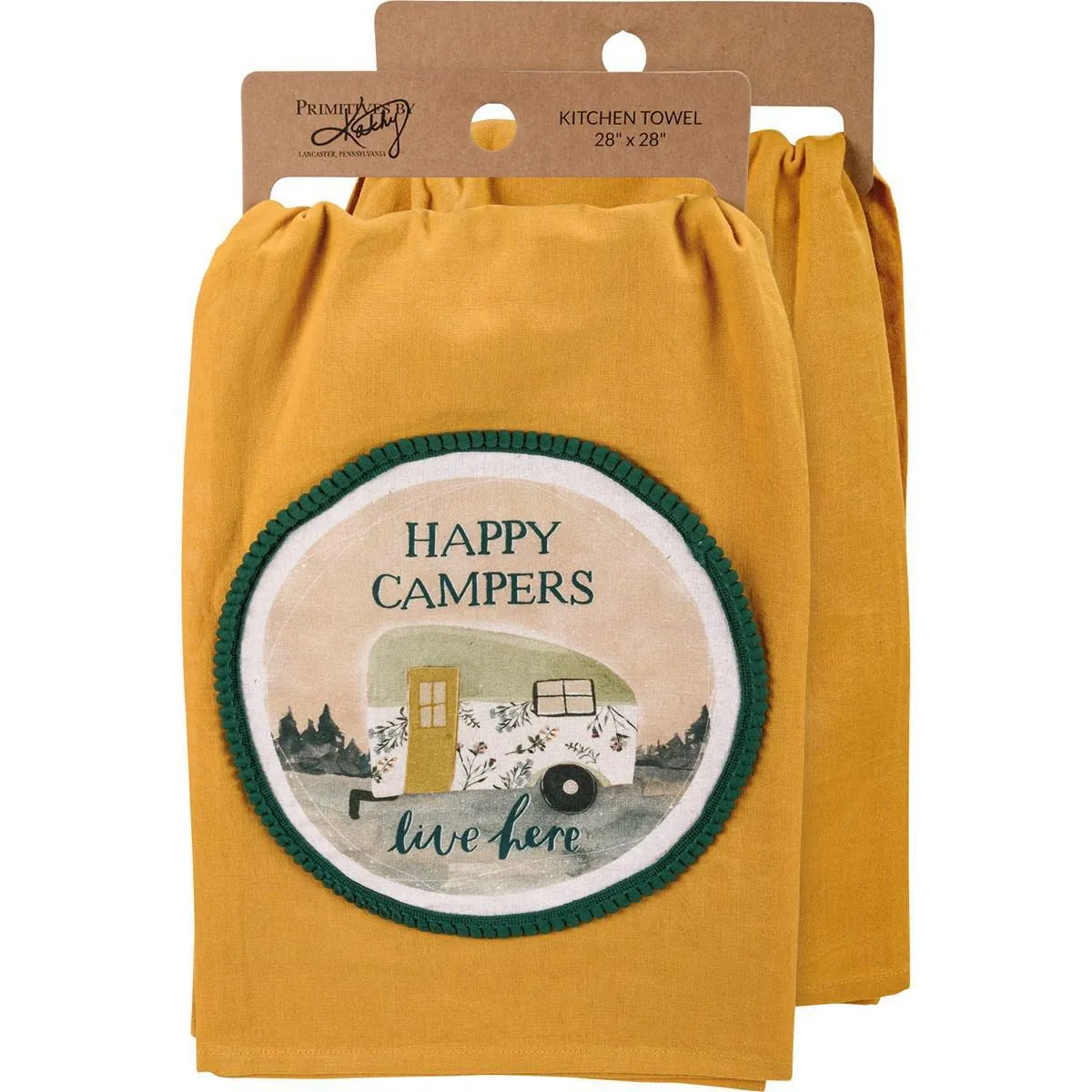 HAPPY CAMPERS LIVE HERE KITCHEN TOWEL