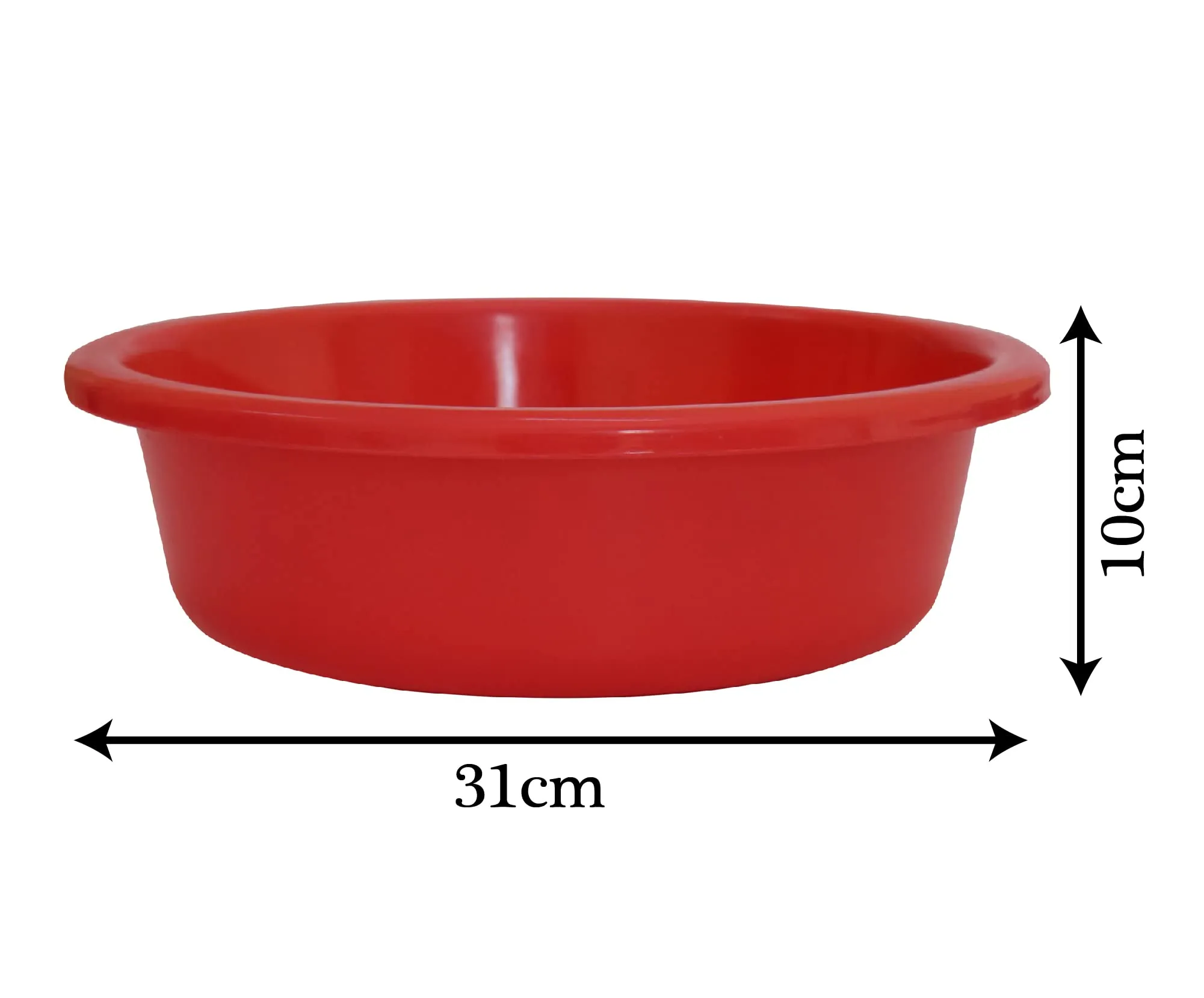 Heart Home Multiuses Plastic Knead Dough Basket/Basin Bowl For Home & Kitchen 6 Ltr- Pack of 2 (Yellow & Red) 52HH3840