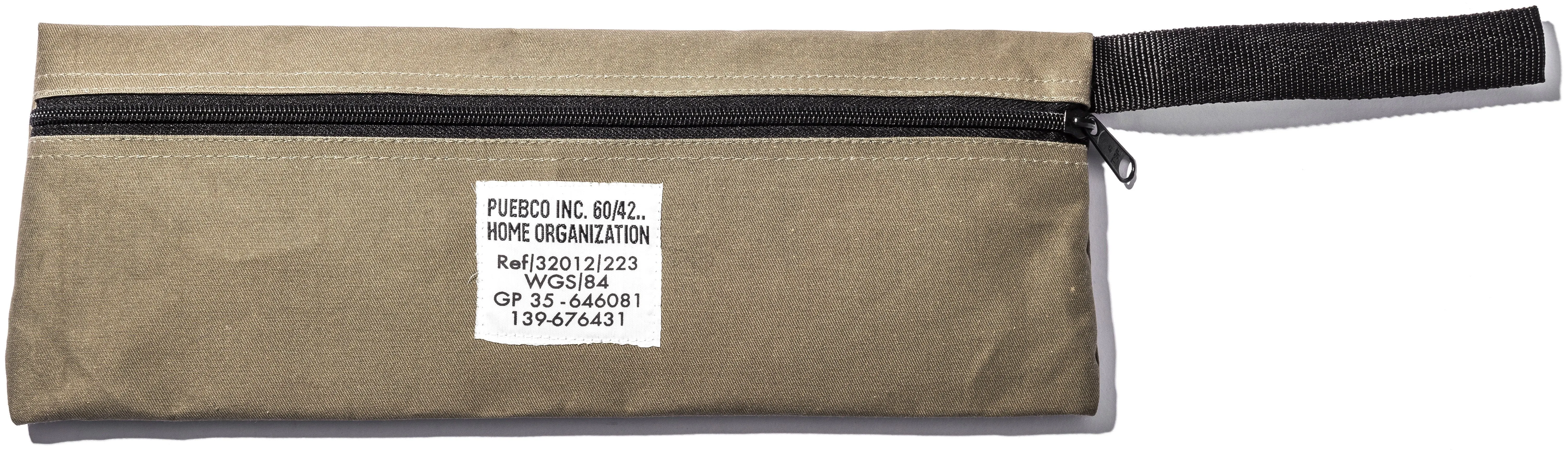 LAMINATED FABRIC POUCH - LONG