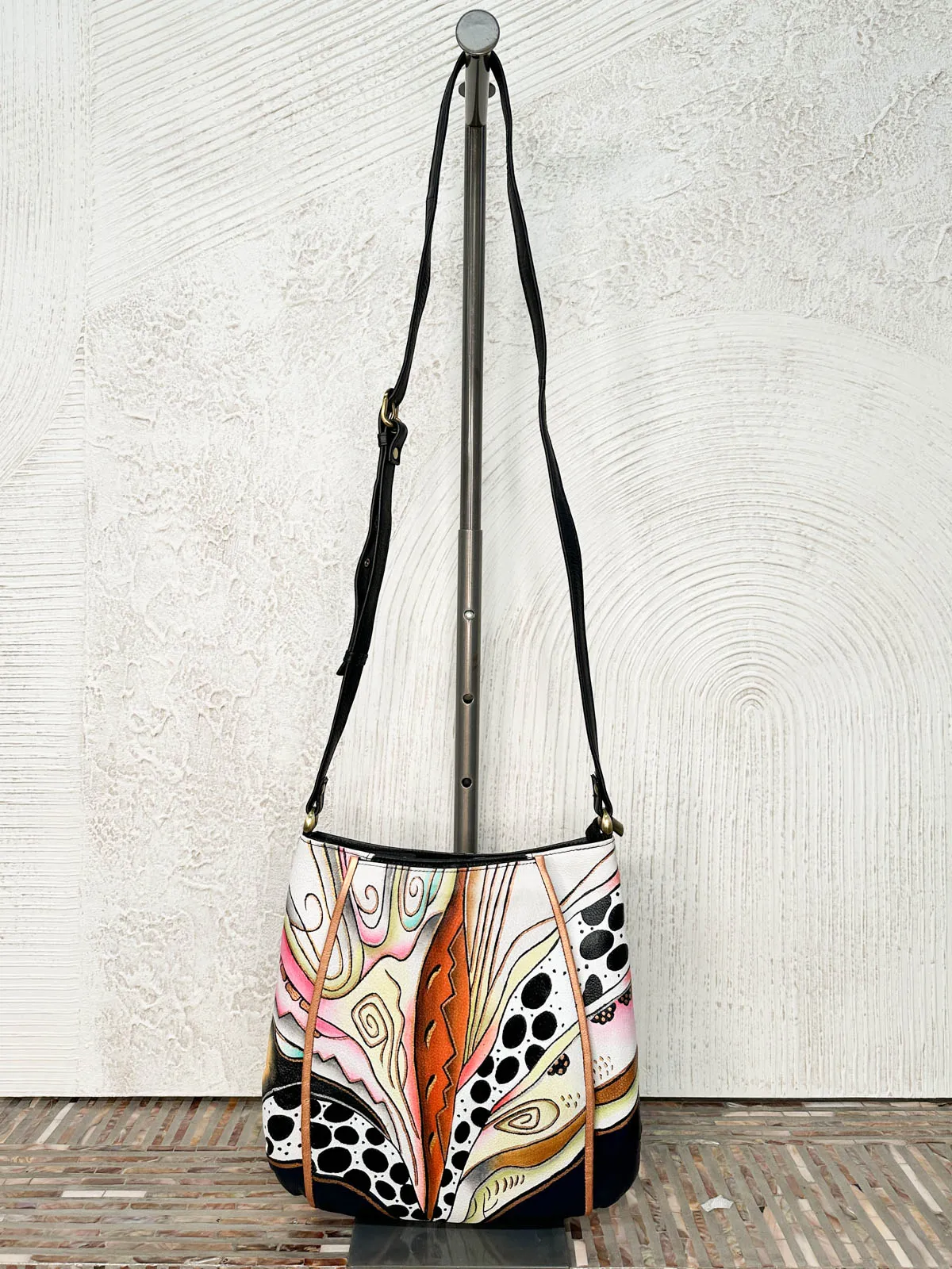 Large Organizer Convertible Shoulder Bag, Leopard Multi