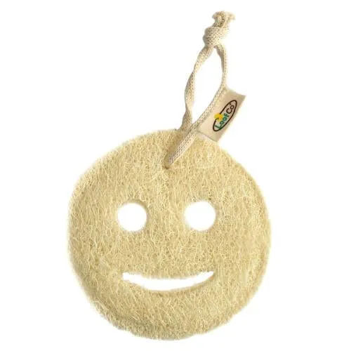 LoofCo Natural Bath-Time Smile Loofah on String