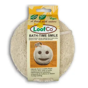 LoofCo Natural Bath-Time Smile Loofah on String