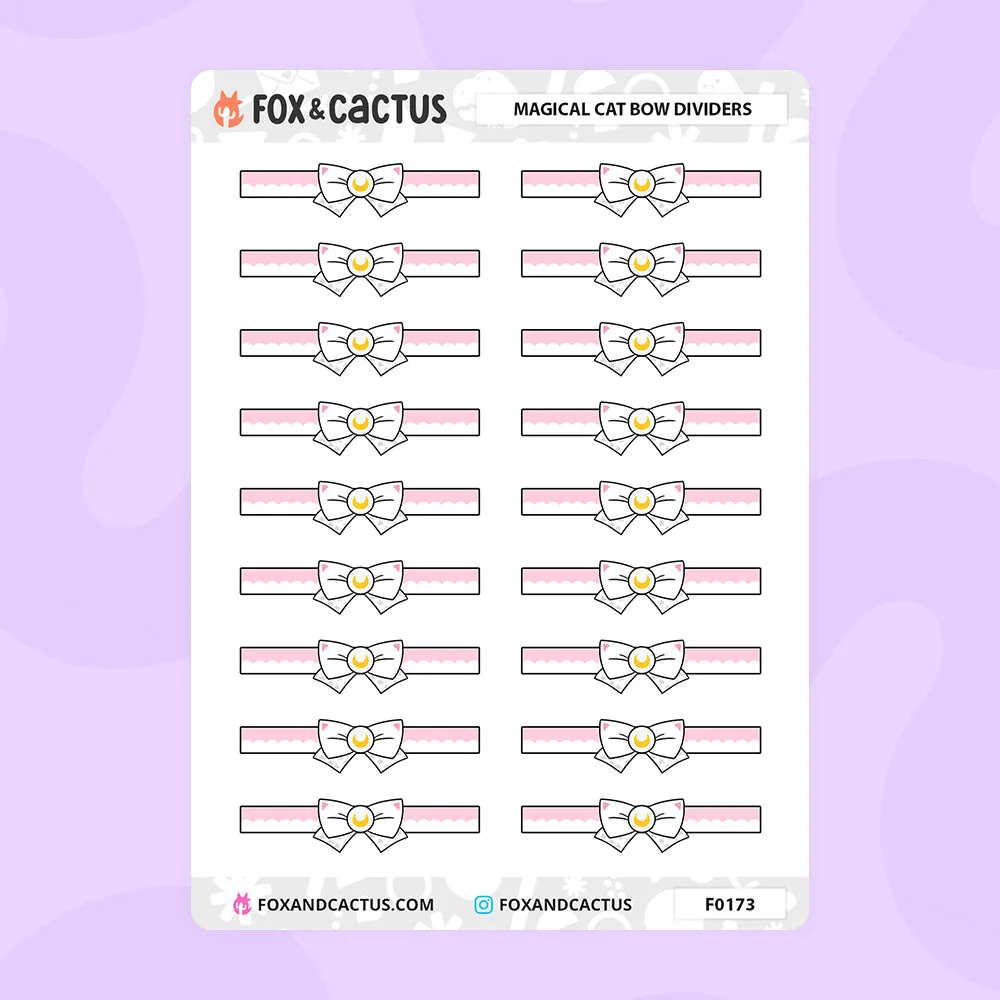Magical Cat Bow Divider Stickers