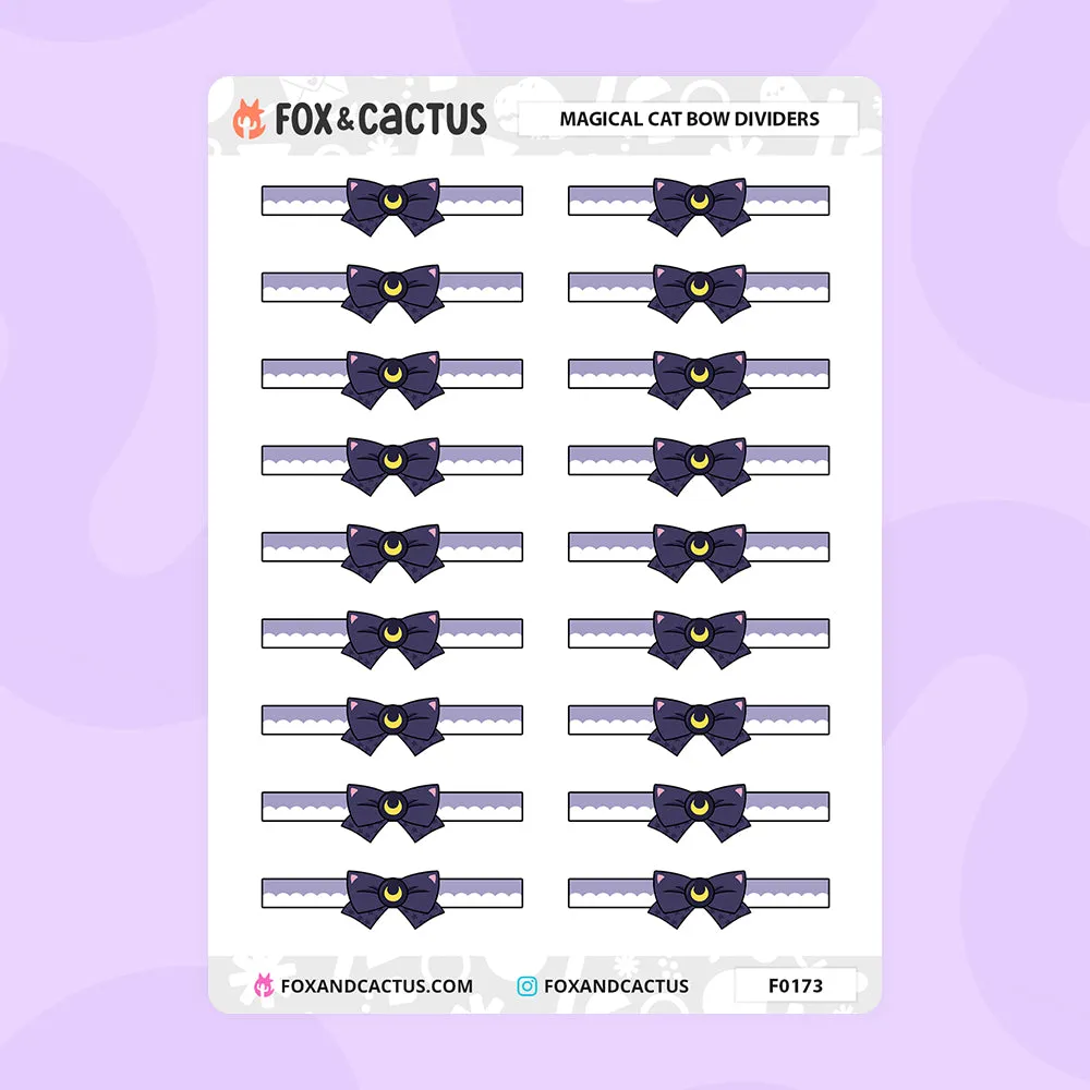 Magical Cat Bow Divider Stickers