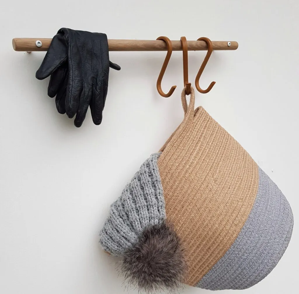 Nordic Function 2HangIt Rack  Leather S-hook Oak/Natural Leather