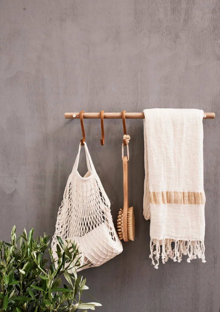 Nordic Function 2HangIt Rack  Leather S-hook Oak/Natural Leather