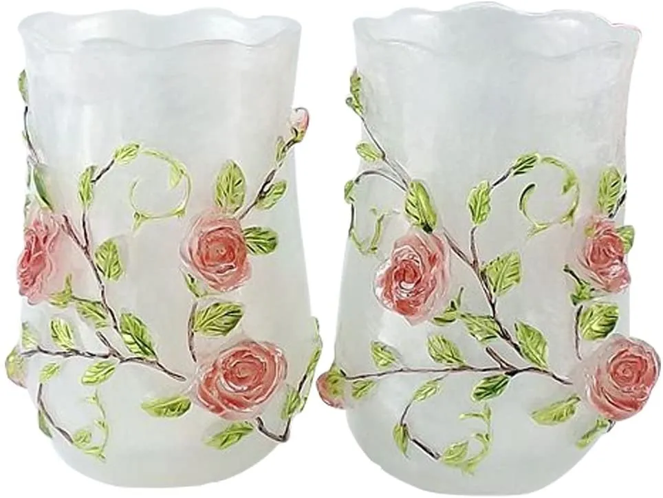 Pink Roses Bathroom Accessory Set