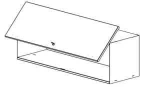 Production Basics 8552 Overhead Storage Cabinet for Workstations, 15"D x 48"W x 15"H