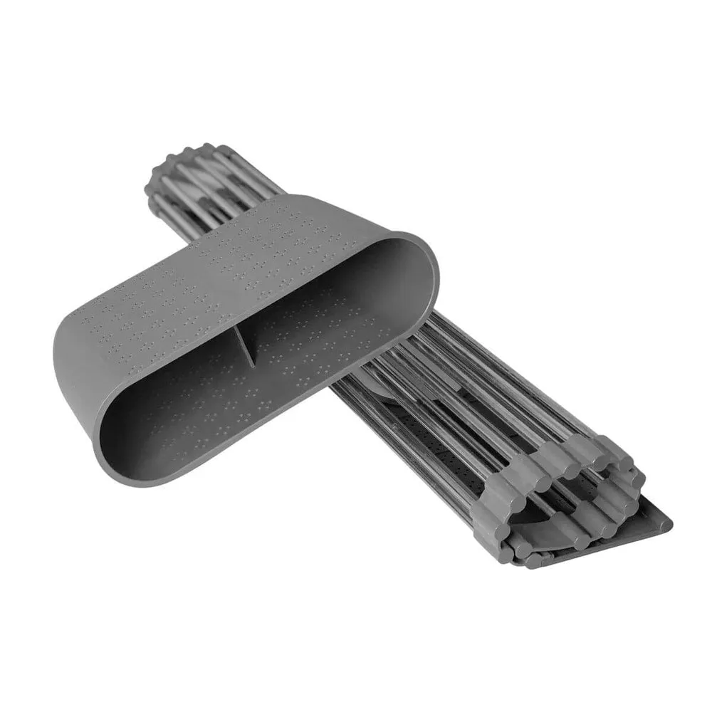Roll Up Over Sink Dish Rack & Cutlery Caddy
