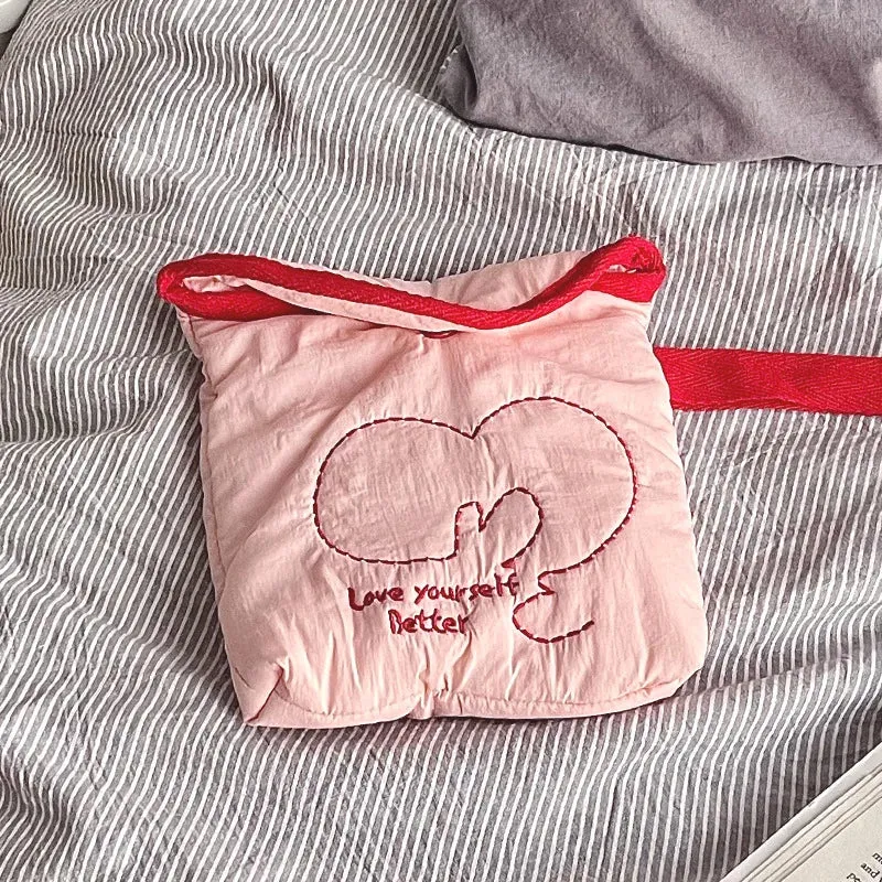 UAKISS  -  1 Piece Sweet Student Lipstick Bag for Girl Korean Fashion Sanitary Tissue Storage Bag Portable High Capacity Coin Keychain Bag