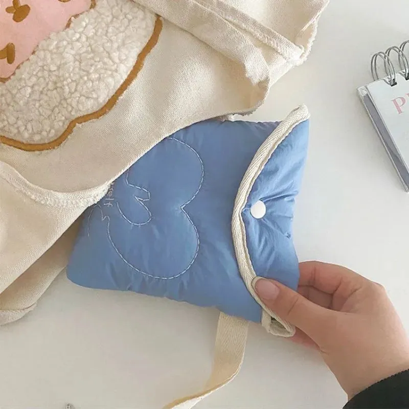 UAKISS  -  1 Piece Sweet Student Lipstick Bag for Girl Korean Fashion Sanitary Tissue Storage Bag Portable High Capacity Coin Keychain Bag