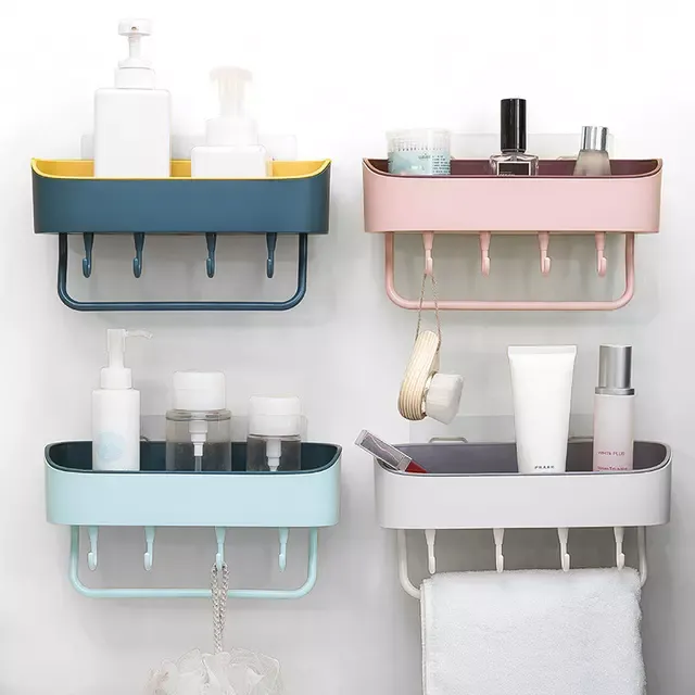 Wall Mounted Multi Storage Rack (Light Blue)